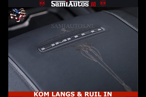 Dodge Ram DELMONICO | LIMITED NIGHT 5.7 V8 | BOM VOL | HUD | LUCHTVERING | MEEST LUXE DUBBELE CABINE | 5 PERSOONS | ROYALE STOELEN MET LUXE BEKLEDING | DC | GRIJSKENTEKEN | Z.G.A.N | EERSTE EIGENAAR | ORIGINELE NEDERLANDSE AUTO |