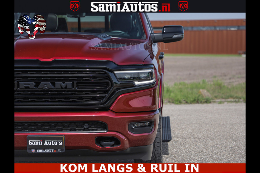 Dodge Ram DELMONICO | LIMITED NIGHT 5.7 V8 | BOM VOL | HUD | LUCHTVERING | MEEST LUXE DUBBELE CABINE | 5 PERSOONS | ROYALE STOELEN MET LUXE BEKLEDING | DC | GRIJSKENTEKEN | Z.G.A.N | EERSTE EIGENAAR | ORIGINELE NEDERLANDSE AUTO |
