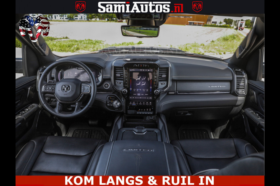 Dodge Ram DELMONICO | LIMITED NIGHT 5.7 V8 | BOM VOL | HUD | LUCHTVERING | MEEST LUXE DUBBELE CABINE | 5 PERSOONS | ROYALE STOELEN MET LUXE BEKLEDING | DC | GRIJSKENTEKEN | Z.G.A.N | EERSTE EIGENAAR | ORIGINELE NEDERLANDSE AUTO |