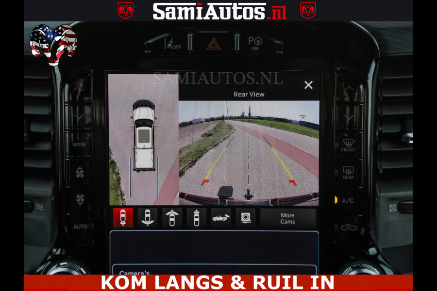 Dodge Ram DELMONICO | LIMITED NIGHT 5.7 V8 | BOM VOL | HUD | LUCHTVERING | MEEST LUXE DUBBELE CABINE | 5 PERSOONS | ROYALE STOELEN MET LUXE BEKLEDING | DC | GRIJSKENTEKEN | Z.G.A.N | EERSTE EIGENAAR | ORIGINELE NEDERLANDSE AUTO |