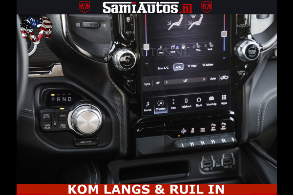 Dodge Ram DELMONICO | LIMITED NIGHT 5.7 V8 | BOM VOL | HUD | LUCHTVERING | MEEST LUXE DUBBELE CABINE | 5 PERSOONS | ROYALE STOELEN MET LUXE BEKLEDING | DC | GRIJSKENTEKEN | Z.G.A.N | EERSTE EIGENAAR | ORIGINELE NEDERLANDSE AUTO |