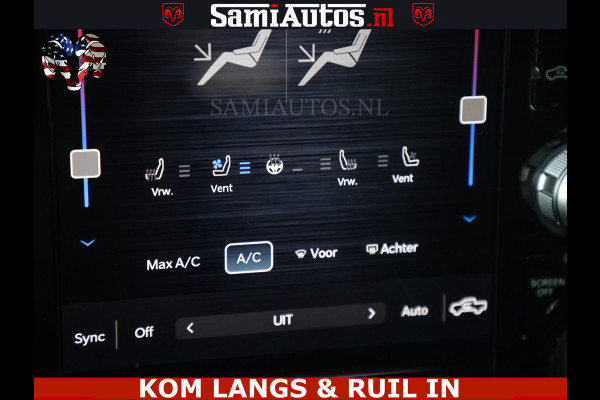 Dodge Ram DELMONICO | LIMITED NIGHT 5.7 V8 | BOM VOL | HUD | LUCHTVERING | MEEST LUXE DUBBELE CABINE | 5 PERSOONS | ROYALE STOELEN MET LUXE BEKLEDING | DC | GRIJSKENTEKEN | Z.G.A.N | EERSTE EIGENAAR | ORIGINELE NEDERLANDSE AUTO |
