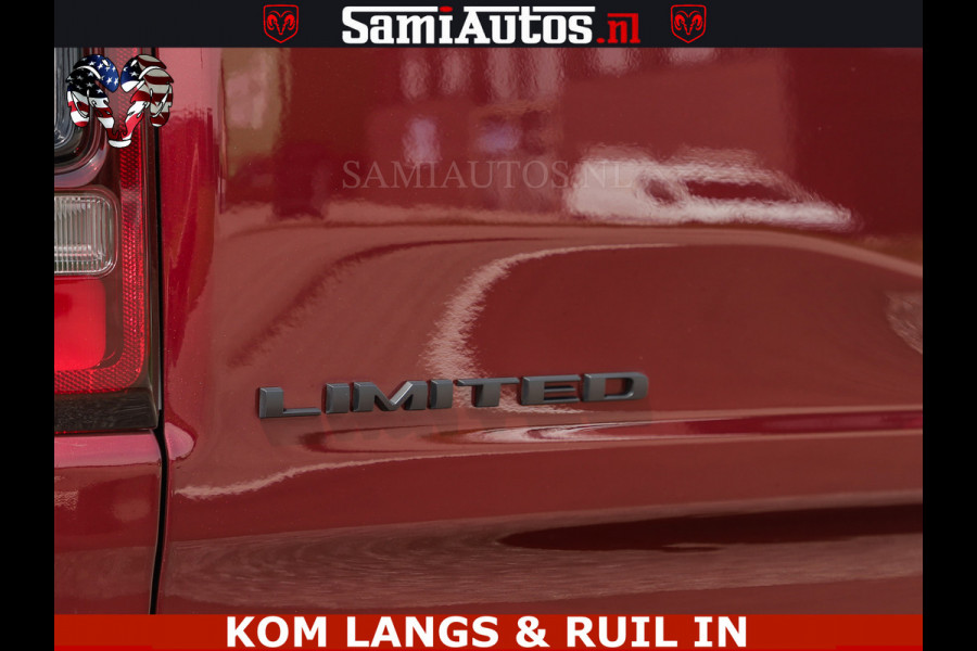 Dodge Ram DELMONICO | LIMITED NIGHT 5.7 V8 | BOM VOL | HUD | LUCHTVERING | MEEST LUXE DUBBELE CABINE | 5 PERSOONS | ROYALE STOELEN MET LUXE BEKLEDING | DC | GRIJSKENTEKEN | Z.G.A.N | EERSTE EIGENAAR | ORIGINELE NEDERLANDSE AUTO |