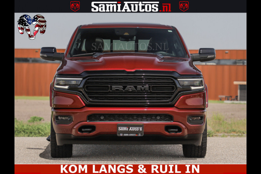 Dodge Ram DELMONICO | LIMITED NIGHT 5.7 V8 | BOM VOL | HUD | LUCHTVERING | MEEST LUXE DUBBELE CABINE | 5 PERSOONS | ROYALE STOELEN MET LUXE BEKLEDING | DC | GRIJSKENTEKEN | Z.G.A.N | EERSTE EIGENAAR | ORIGINELE NEDERLANDSE AUTO |