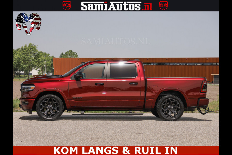 Dodge Ram DELMONICO | LIMITED NIGHT 5.7 V8 | BOM VOL | HUD | LUCHTVERING | MEEST LUXE DUBBELE CABINE | 5 PERSOONS | ROYALE STOELEN MET LUXE BEKLEDING | DC | GRIJSKENTEKEN | Z.G.A.N | EERSTE EIGENAAR | ORIGINELE NEDERLANDSE AUTO |