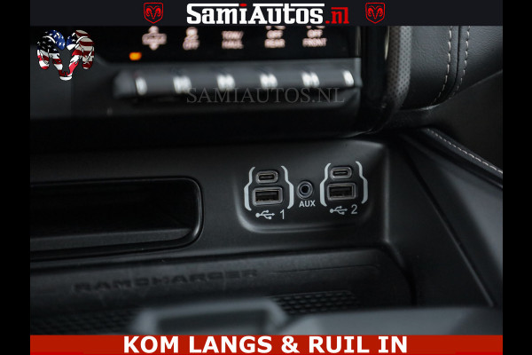 Dodge Ram DELMONICO | LIMITED NIGHT 5.7 V8 | BOM VOL | HUD | LUCHTVERING | MEEST LUXE DUBBELE CABINE | 5 PERSOONS | ROYALE STOELEN MET LUXE BEKLEDING | DC | GRIJSKENTEKEN | Z.G.A.N | EERSTE EIGENAAR | ORIGINELE NEDERLANDSE AUTO |