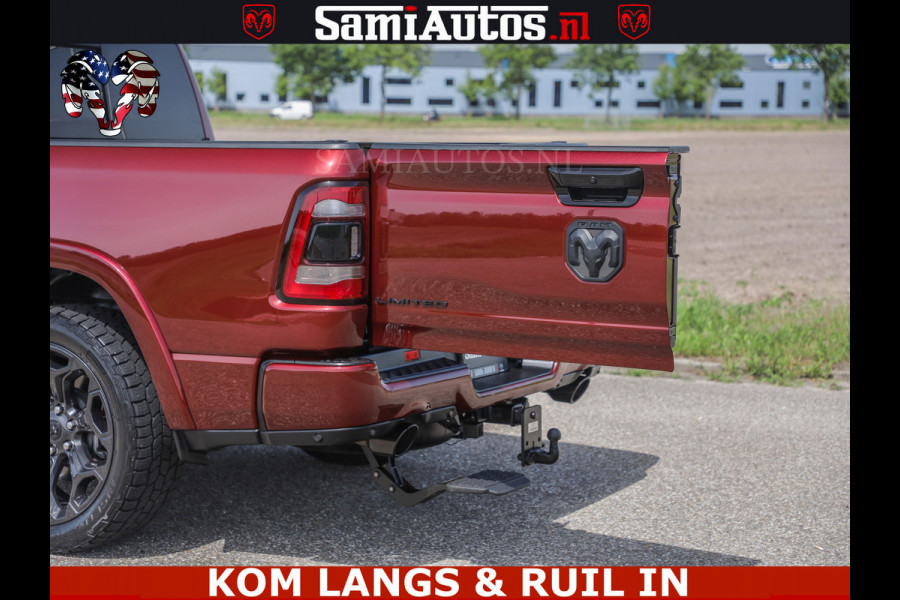 Dodge Ram DELMONICO | LIMITED NIGHT 5.7 V8 | BOM VOL | HUD | LUCHTVERING | MEEST LUXE DUBBELE CABINE | 5 PERSOONS | ROYALE STOELEN MET LUXE BEKLEDING | DC | GRIJSKENTEKEN | Z.G.A.N | EERSTE EIGENAAR | ORIGINELE NEDERLANDSE AUTO |
