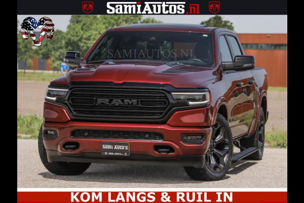 Dodge Ram DELMONICO | LIMITED NIGHT 5.7 V8 | BOM VOL | HUD | LUCHTVERING | MEEST LUXE DUBBELE CABINE | 5 PERSOONS | ROYALE STOELEN MET LUXE BEKLEDING | DC | GRIJSKENTEKEN | Z.G.A.N | EERSTE EIGENAAR | ORIGINELE NEDERLANDSE AUTO |