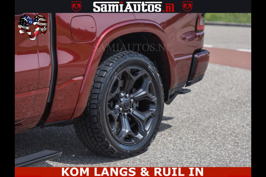 Dodge Ram DELMONICO | LIMITED NIGHT 5.7 V8 | BOM VOL | HUD | LUCHTVERING | MEEST LUXE DUBBELE CABINE | 5 PERSOONS | ROYALE STOELEN MET LUXE BEKLEDING | DC | GRIJSKENTEKEN | Z.G.A.N | EERSTE EIGENAAR | ORIGINELE NEDERLANDSE AUTO |
