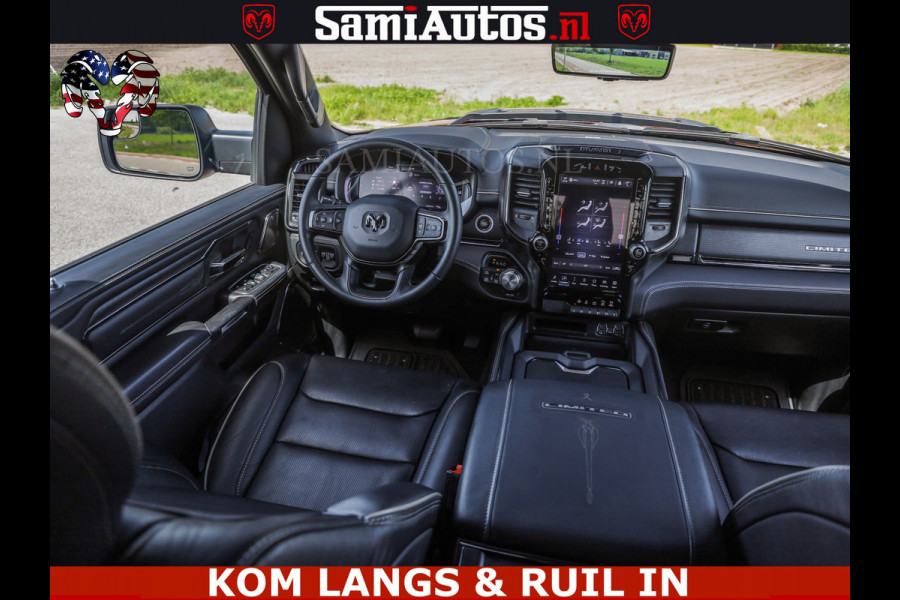 Dodge Ram DELMONICO | LIMITED NIGHT 5.7 V8 | BOM VOL | HUD | LUCHTVERING | MEEST LUXE DUBBELE CABINE | 5 PERSOONS | ROYALE STOELEN MET LUXE BEKLEDING | DC | GRIJSKENTEKEN | Z.G.A.N | EERSTE EIGENAAR | ORIGINELE NEDERLANDSE AUTO |
