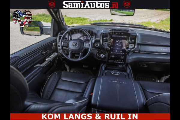Dodge Ram DELMONICO | LIMITED NIGHT 5.7 V8 | BOM VOL | HUD | LUCHTVERING | MEEST LUXE DUBBELE CABINE | 5 PERSOONS | ROYALE STOELEN MET LUXE BEKLEDING | DC | GRIJSKENTEKEN | Z.G.A.N | EERSTE EIGENAAR | ORIGINELE NEDERLANDSE AUTO |