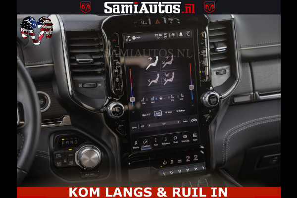 Dodge Ram DELMONICO | LIMITED NIGHT 5.7 V8 | BOM VOL | HUD | LUCHTVERING | MEEST LUXE DUBBELE CABINE | 5 PERSOONS | ROYALE STOELEN MET LUXE BEKLEDING | DC | GRIJSKENTEKEN | Z.G.A.N | EERSTE EIGENAAR | ORIGINELE NEDERLANDSE AUTO |