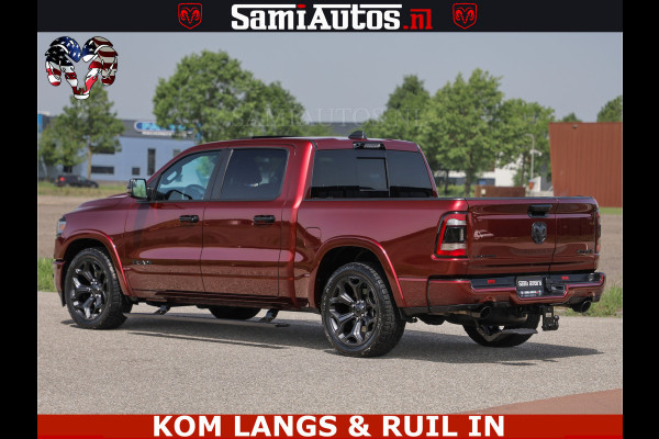 Dodge Ram DELMONICO | LIMITED NIGHT 5.7 V8 | BOM VOL | HUD | LUCHTVERING | MEEST LUXE DUBBELE CABINE | 5 PERSOONS | ROYALE STOELEN MET LUXE BEKLEDING | DC | GRIJSKENTEKEN | Z.G.A.N | EERSTE EIGENAAR | ORIGINELE NEDERLANDSE AUTO |