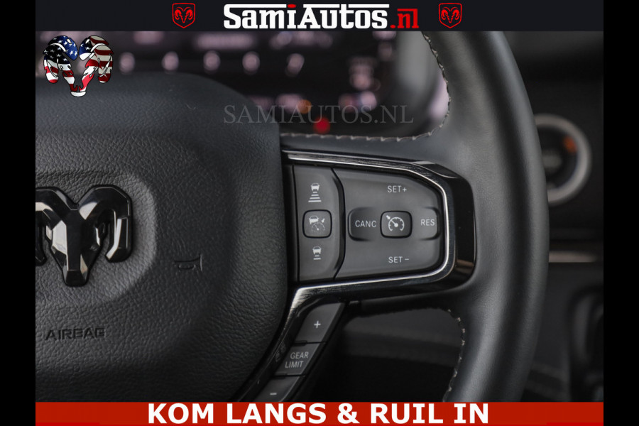 Dodge Ram DELMONICO | LIMITED NIGHT 5.7 V8 | BOM VOL | HUD | LUCHTVERING | MEEST LUXE DUBBELE CABINE | 5 PERSOONS | ROYALE STOELEN MET LUXE BEKLEDING | DC | GRIJSKENTEKEN | Z.G.A.N | EERSTE EIGENAAR | ORIGINELE NEDERLANDSE AUTO |