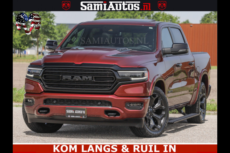 Dodge Ram DELMONICO | LIMITED NIGHT 5.7 V8 | BOM VOL | HUD | LUCHTVERING | MEEST LUXE DUBBELE CABINE | 5 PERSOONS | ROYALE STOELEN MET LUXE BEKLEDING | DC | GRIJSKENTEKEN | Z.G.A.N | EERSTE EIGENAAR | ORIGINELE NEDERLANDSE AUTO |