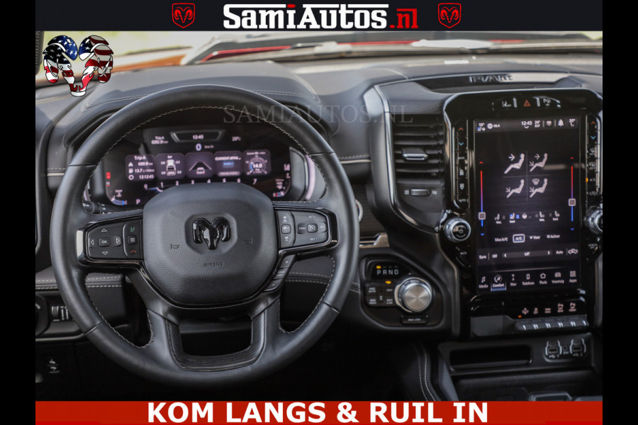 Dodge Ram DELMONICO | LIMITED NIGHT 5.7 V8 | BOM VOL | HUD | LUCHTVERING | MEEST LUXE DUBBELE CABINE | 5 PERSOONS | ROYALE STOELEN MET LUXE BEKLEDING | DC | GRIJSKENTEKEN | Z.G.A.N | EERSTE EIGENAAR | ORIGINELE NEDERLANDSE AUTO |