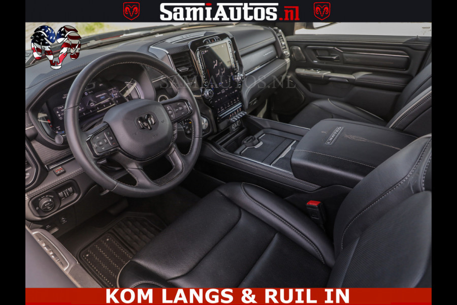 Dodge Ram DELMONICO | LIMITED NIGHT 5.7 V8 | BOM VOL | HUD | LUCHTVERING | MEEST LUXE DUBBELE CABINE | 5 PERSOONS | ROYALE STOELEN MET LUXE BEKLEDING | DC | GRIJSKENTEKEN | Z.G.A.N | EERSTE EIGENAAR | ORIGINELE NEDERLANDSE AUTO |