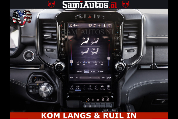 Dodge Ram DELMONICO | LIMITED NIGHT 5.7 V8 | BOM VOL | HUD | LUCHTVERING | MEEST LUXE DUBBELE CABINE | 5 PERSOONS | ROYALE STOELEN MET LUXE BEKLEDING | DC | GRIJSKENTEKEN | Z.G.A.N | EERSTE EIGENAAR | ORIGINELE NEDERLANDSE AUTO |