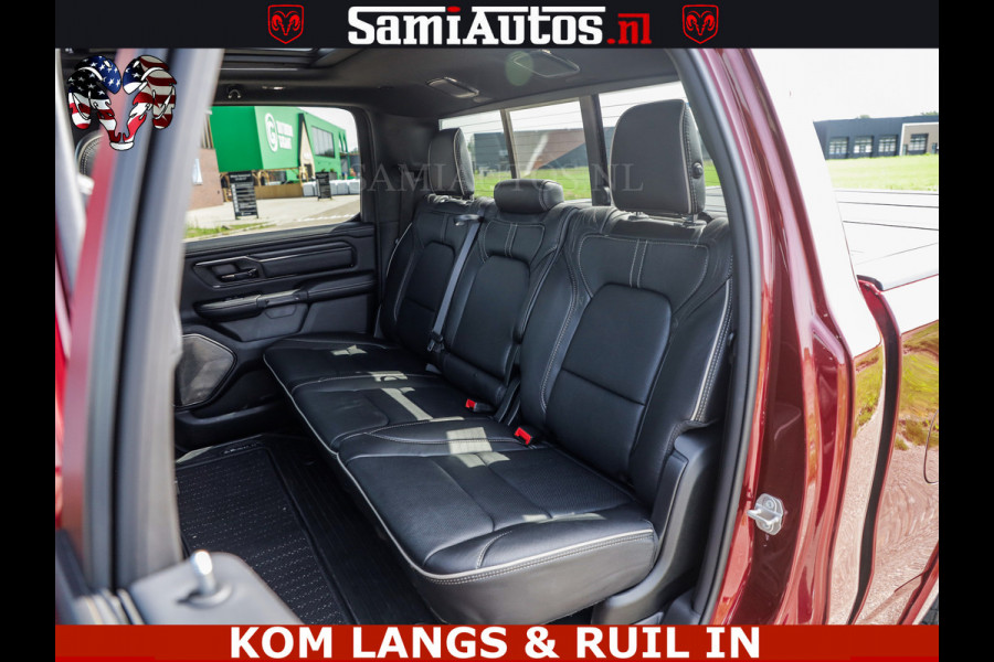 Dodge Ram DELMONICO | LIMITED NIGHT 5.7 V8 | BOM VOL | HUD | LUCHTVERING | MEEST LUXE DUBBELE CABINE | 5 PERSOONS | ROYALE STOELEN MET LUXE BEKLEDING | DC | GRIJSKENTEKEN | Z.G.A.N | EERSTE EIGENAAR | ORIGINELE NEDERLANDSE AUTO |