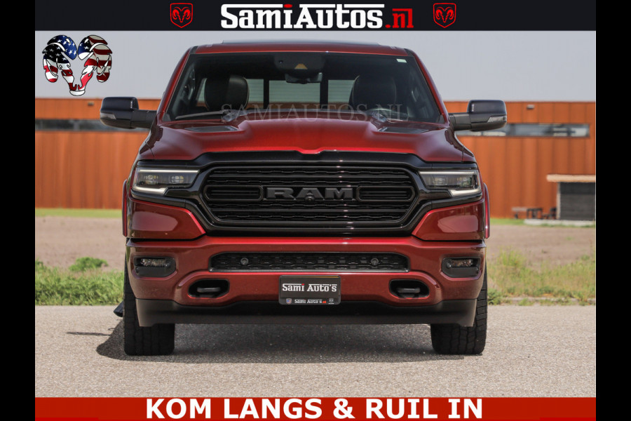 Dodge Ram DELMONICO | LIMITED NIGHT 5.7 V8 | BOM VOL | HUD | LUCHTVERING | MEEST LUXE DUBBELE CABINE | 5 PERSOONS | ROYALE STOELEN MET LUXE BEKLEDING | DC | GRIJSKENTEKEN | Z.G.A.N | EERSTE EIGENAAR | ORIGINELE NEDERLANDSE AUTO |