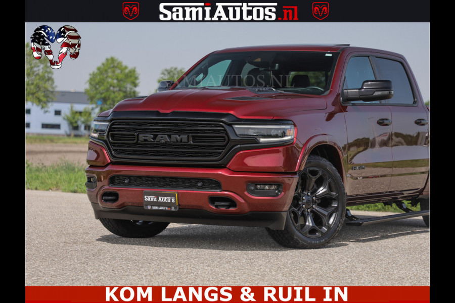 Dodge Ram DELMONICO | LIMITED NIGHT 5.7 V8 | BOM VOL | HUD | LUCHTVERING | MEEST LUXE DUBBELE CABINE | 5 PERSOONS | ROYALE STOELEN MET LUXE BEKLEDING | DC | GRIJSKENTEKEN | Z.G.A.N | EERSTE EIGENAAR | ORIGINELE NEDERLANDSE AUTO |
