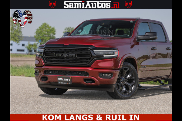 Dodge Ram DELMONICO | LIMITED NIGHT 5.7 V8 | BOM VOL | HUD | LUCHTVERING | MEEST LUXE DUBBELE CABINE | 5 PERSOONS | ROYALE STOELEN MET LUXE BEKLEDING | DC | GRIJSKENTEKEN | Z.G.A.N | EERSTE EIGENAAR | ORIGINELE NEDERLANDSE AUTO |