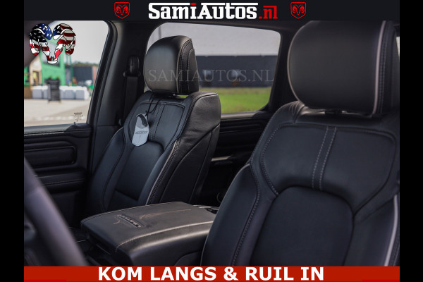 Dodge Ram DELMONICO | LIMITED NIGHT 5.7 V8 | BOM VOL | HUD | LUCHTVERING | MEEST LUXE DUBBELE CABINE | 5 PERSOONS | ROYALE STOELEN MET LUXE BEKLEDING | DC | GRIJSKENTEKEN | Z.G.A.N | EERSTE EIGENAAR | ORIGINELE NEDERLANDSE AUTO |