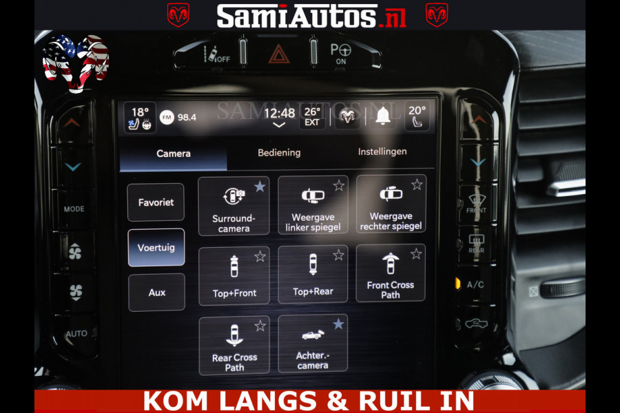 Dodge Ram DELMONICO | LIMITED NIGHT 5.7 V8 | BOM VOL | HUD | LUCHTVERING | MEEST LUXE DUBBELE CABINE | 5 PERSOONS | ROYALE STOELEN MET LUXE BEKLEDING | DC | GRIJSKENTEKEN | Z.G.A.N | EERSTE EIGENAAR | ORIGINELE NEDERLANDSE AUTO |