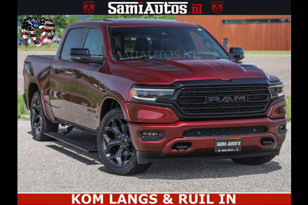 Dodge Ram DELMONICO | LIMITED NIGHT 5.7 V8 | BOM VOL | HUD | LUCHTVERING | MEEST LUXE DUBBELE CABINE | 5 PERSOONS | ROYALE STOELEN MET LUXE BEKLEDING | DC | GRIJSKENTEKEN | Z.G.A.N | EERSTE EIGENAAR | ORIGINELE NEDERLANDSE AUTO |