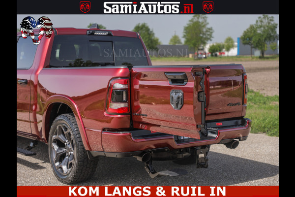 Dodge Ram DELMONICO | LIMITED NIGHT 5.7 V8 | BOM VOL | HUD | LUCHTVERING | MEEST LUXE DUBBELE CABINE | 5 PERSOONS | ROYALE STOELEN MET LUXE BEKLEDING | DC | GRIJSKENTEKEN | Z.G.A.N | EERSTE EIGENAAR | ORIGINELE NEDERLANDSE AUTO |