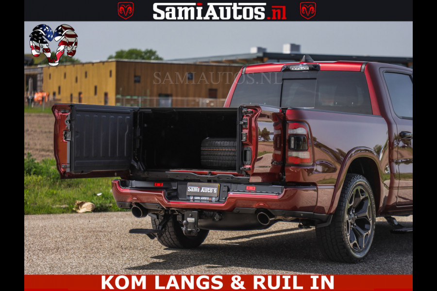 Dodge Ram DELMONICO | LIMITED NIGHT 5.7 V8 | BOM VOL | HUD | LUCHTVERING | MEEST LUXE DUBBELE CABINE | 5 PERSOONS | ROYALE STOELEN MET LUXE BEKLEDING | DC | GRIJSKENTEKEN | Z.G.A.N | EERSTE EIGENAAR | ORIGINELE NEDERLANDSE AUTO |