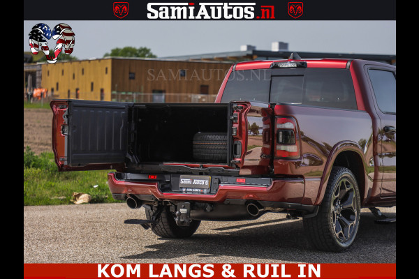 Dodge Ram DELMONICO | LIMITED NIGHT 5.7 V8 | BOM VOL | HUD | LUCHTVERING | MEEST LUXE DUBBELE CABINE | 5 PERSOONS | ROYALE STOELEN MET LUXE BEKLEDING | DC | GRIJSKENTEKEN | Z.G.A.N | EERSTE EIGENAAR | ORIGINELE NEDERLANDSE AUTO |