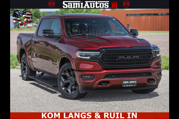 Dodge Ram DELMONICO | LIMITED NIGHT 5.7 V8 | BOM VOL | HUD | LUCHTVERING | MEEST LUXE DUBBELE CABINE | 5 PERSOONS | ROYALE STOELEN MET LUXE BEKLEDING | DC | GRIJSKENTEKEN | Z.G.A.N | EERSTE EIGENAAR | ORIGINELE NEDERLANDSE AUTO |