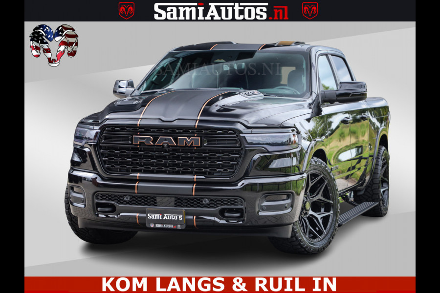 Dodge Ram LIMITED SPORT H.O 540HP 706Nm | Massage + Full Option | De Meest Luxe en Volle Pick-Up in zijn Klasse | Comfortabele Dubbele Cabine met Royale 5 Zitplaatsen | BPM vrij | Nu Leverbaar uit Voorraad | Voorraad Nr 2355 - 5149