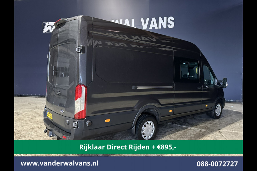Ford Transit 2.0 TDCI 185pk L4H3 Dubbele Cabine Euro6 *Rijklaar Direct Rijden* Airco | 6-Zits | Camera | Cruisecontrol Parkeersensoren, 2800kg trekvermogen