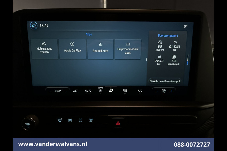 Ford Transit Custom 2.0 TDCI 136pk L2H1 Euro6 Airco | Camera | LED | Apple Carplay | Cruisecontrol Android Auto, Leder, Verwarmde voorruit, Parkeersensoren, Bijrijdersbank, 2740kg trekvermogen
