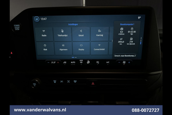 Ford Transit Custom 2.0 TDCI 136pk L2H1 Euro6 Airco | Camera | LED | Apple Carplay | Cruisecontrol Android Auto, Leder, Verwarmde voorruit, Parkeersensoren, Bijrijdersbank, 2740kg trekvermogen