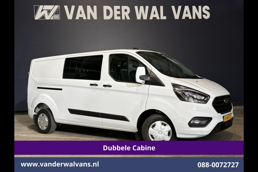 Ford Transit Custom 2.0 TDCI 131pk L2H1 Dubbele Cabine Euro6 Airco | 6-Zits | Camera | Apple Carplay | Xenon | Cruisecontrol 2540kg Trekhaak, Android Auto, Verwarmde voorruit, Parkeersensoren