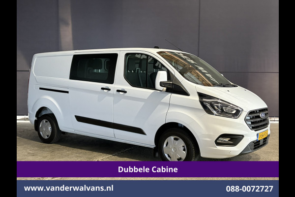 Ford Transit Custom 2.0 TDCI 131pk L2H1 Dubbele Cabine Euro6 Airco | 6-Zits | Camera | Apple Carplay | Xenon | Cruisecontrol 2540kg Trekhaak, Android Auto, Verwarmde voorruit, Parkeersensoren