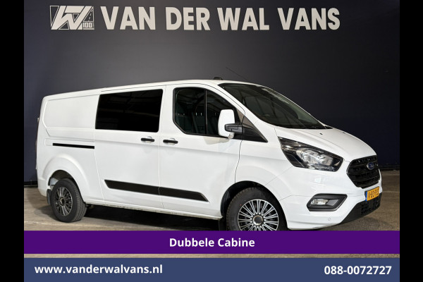 Ford Transit Custom 2.0 TDCI 131pk L2H1 Dubbele Cabine Euro6 Airco | 6-Zits | Cruisecontrol | 2550kg Trekhaak Verwarmde voorruit, Parkeersensoren