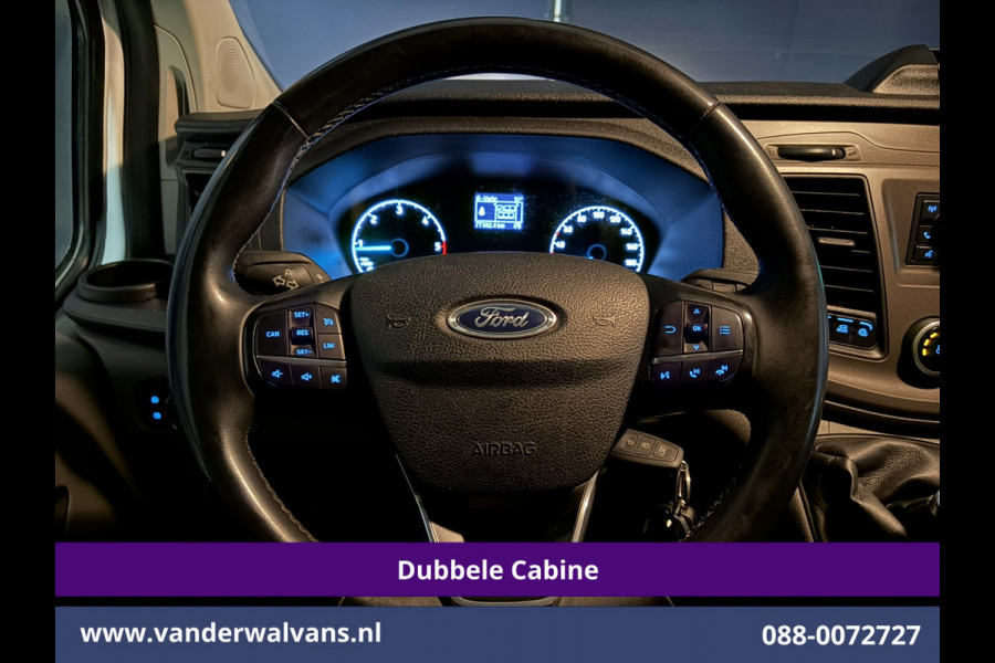 Ford Transit Custom 2.0 TDCI 130pk L2H1 Dubbele Cabine Euro6 Airco | 6-Zits | LED | Cruisecontrol | Trekhaak Parkeersensoren, Verwarmde voorruit