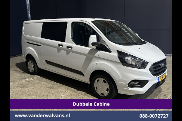 Ford Transit Custom 2.0 TDCI 130pk L2H1 Dubbele Cabine Euro6 Airco | 6-Zits | LED | Cruisecontrol | Trekhaak Parkeersensoren, Verwarmde voorruit