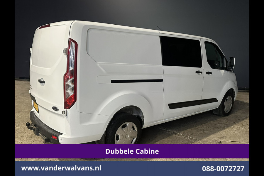 Ford Transit Custom 2.0 TDCI 130pk L2H1 Dubbele Cabine Euro6 Airco | 6-Zits | LED | Cruisecontrol | Trekhaak Parkeersensoren, Verwarmde voorruit