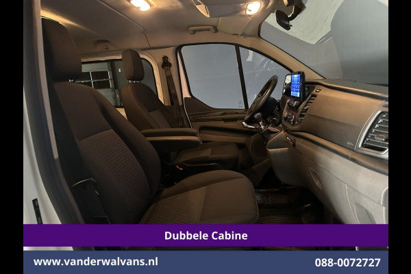Ford Transit Custom 2.0 TDCI 131pk L2H1 Dubbele Cabine Euro6 Airco | 5-Zits | Xenon | Navigatie | Cruisecontrol | LED | 2800kg Trekhaak Stoelverwarming, Parkeersensoren, Achterklep