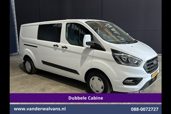 Ford Transit Custom 2.0 TDCI 131pk L2H1 Dubbele Cabine Euro6 Airco | 5-Zits | Xenon | Navigatie | Cruisecontrol | LED | 2800kg Trekhaak Stoelverwarming, Parkeersensoren, Achterklep