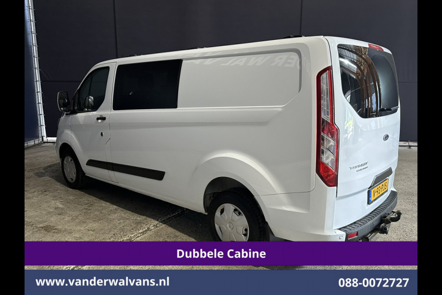 Ford Transit Custom 2.0 TDCI 131pk L2H1 Dubbele Cabine Euro6 Airco | 5-Zits | Xenon | Navigatie | Cruisecontrol | LED | 2800kg Trekhaak Stoelverwarming, Parkeersensoren, Achterklep