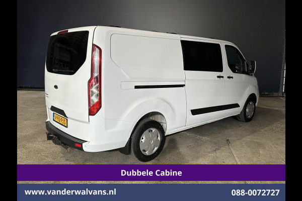 Ford Transit Custom 2.0 TDCI 131pk L2H1 Dubbele Cabine Euro6 Airco | 5-Zits | Xenon | Navigatie | Cruisecontrol | LED | 2800kg Trekhaak Stoelverwarming, Parkeersensoren, Achterklep