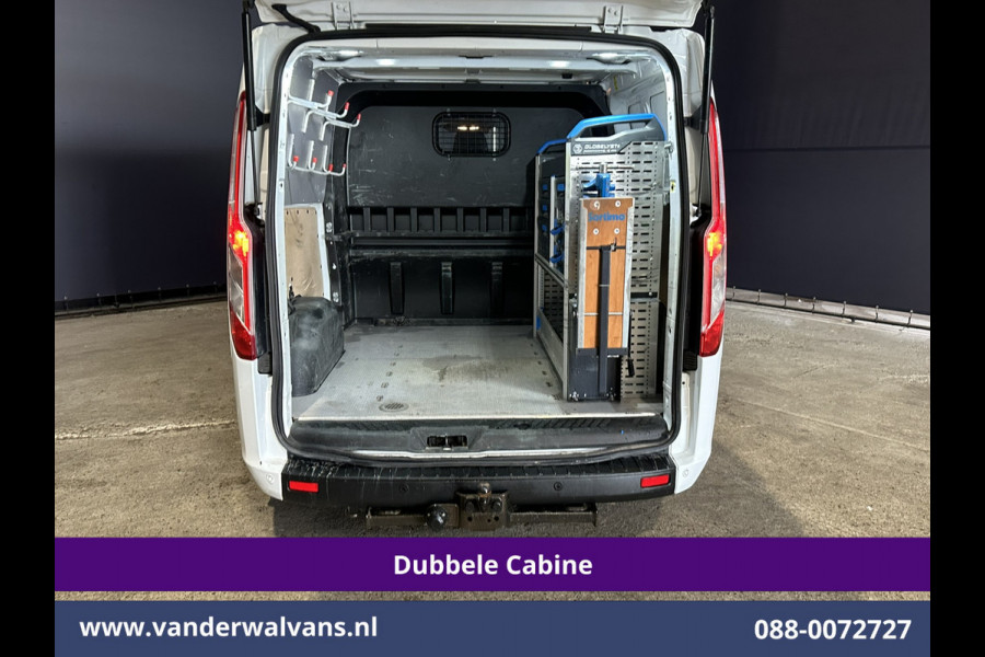Ford Transit Custom 2.0 TDCI 131pk L2H1 Dubbele Cabine Euro6 Airco | 5-Zits | Xenon | Navigatie | Cruisecontrol | LED | 2800kg Trekhaak Stoelverwarming, Parkeersensoren, Achterklep