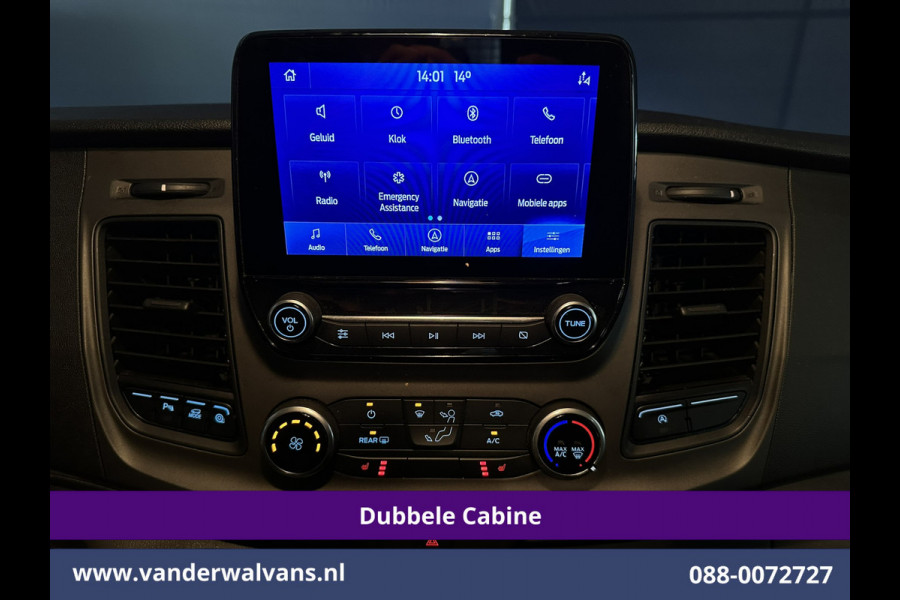 Ford Transit Custom 2.0 TDCI 131pk L2H1 Dubbele Cabine Euro6 Airco | 5-Zits | Xenon | Navigatie | Cruisecontrol | LED | 2800kg Trekhaak Stoelverwarming, Parkeersensoren, Achterklep