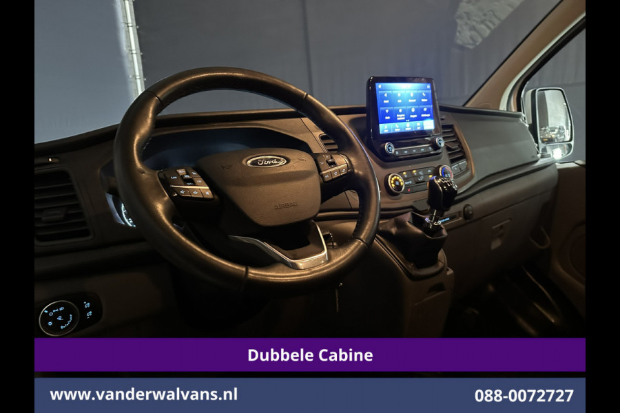 Ford Transit Custom 2.0 TDCI 131pk L2H1 Dubbele Cabine Euro6 Airco | 5-Zits | Xenon | Navigatie | Cruisecontrol | LED | 2800kg Trekhaak Stoelverwarming, Parkeersensoren, Achterklep